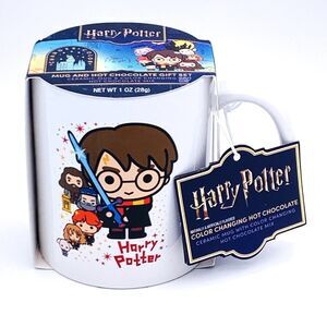 Harry Potter Chibi Cartoon Ceramic Mug  Color Changing Hot Chocolate Set 10oz